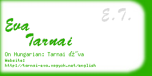 eva tarnai business card